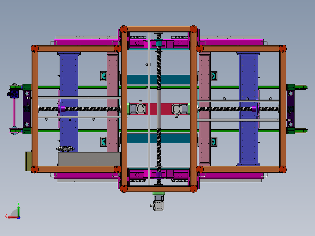 光伏组件组框设备sw18可编辑后视图