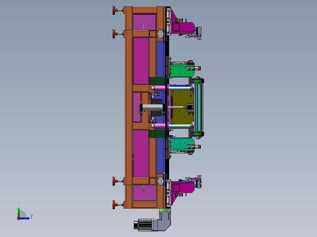 光伏组件组框设备sw18可编辑左视图
