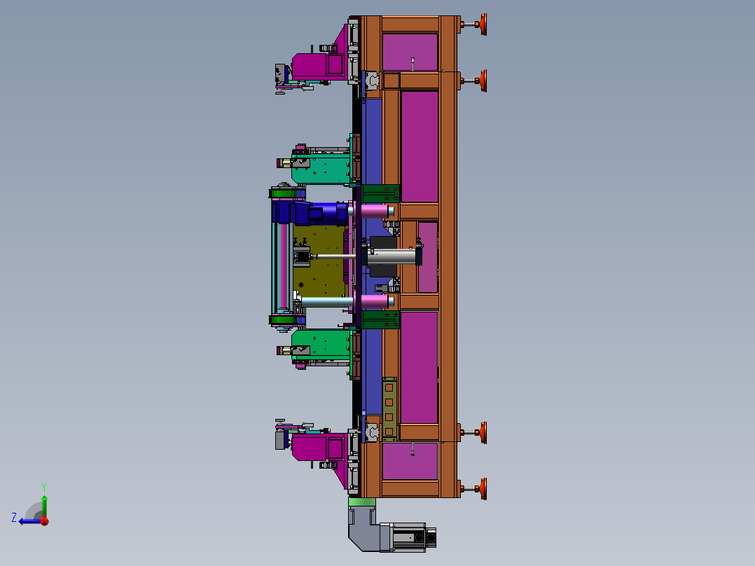 光伏组件组框设备sw18可编辑右视图