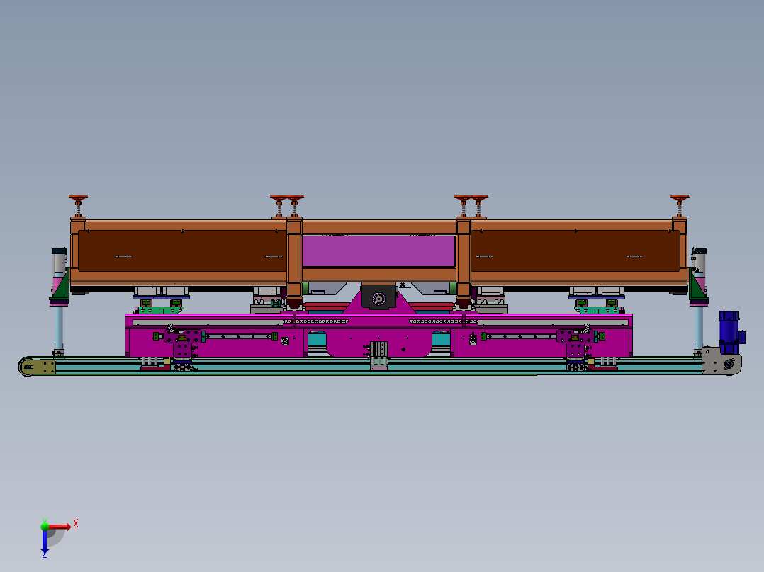 光伏组件组框设备sw18可编辑俯视图