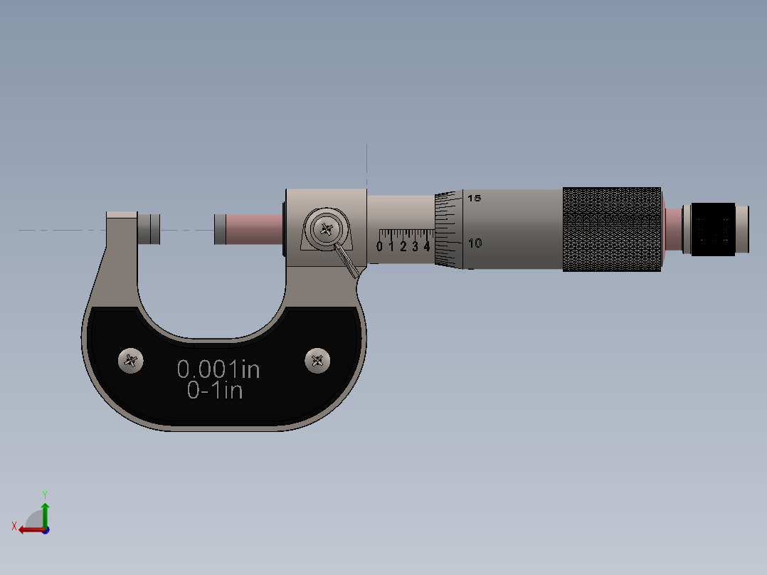 千分尺0-1后视图