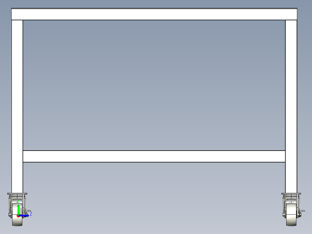 钢制移动工作台  IGES左视图