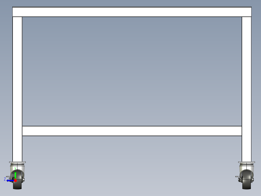 钢制移动工作台  IGES右视图