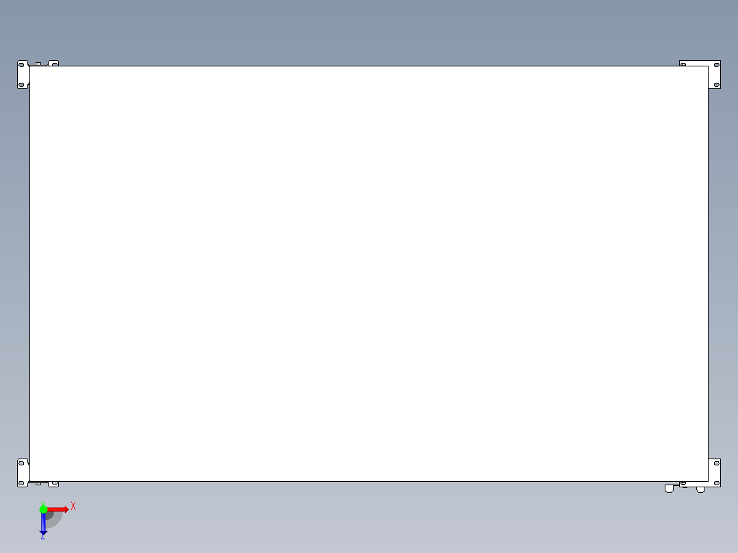 钢制移动工作台  IGES俯视图