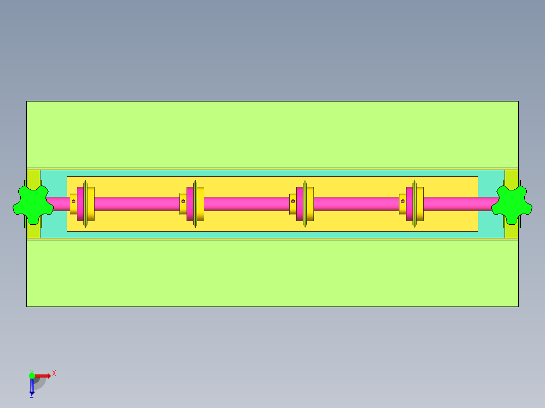 面包滚切刀设计俯视图