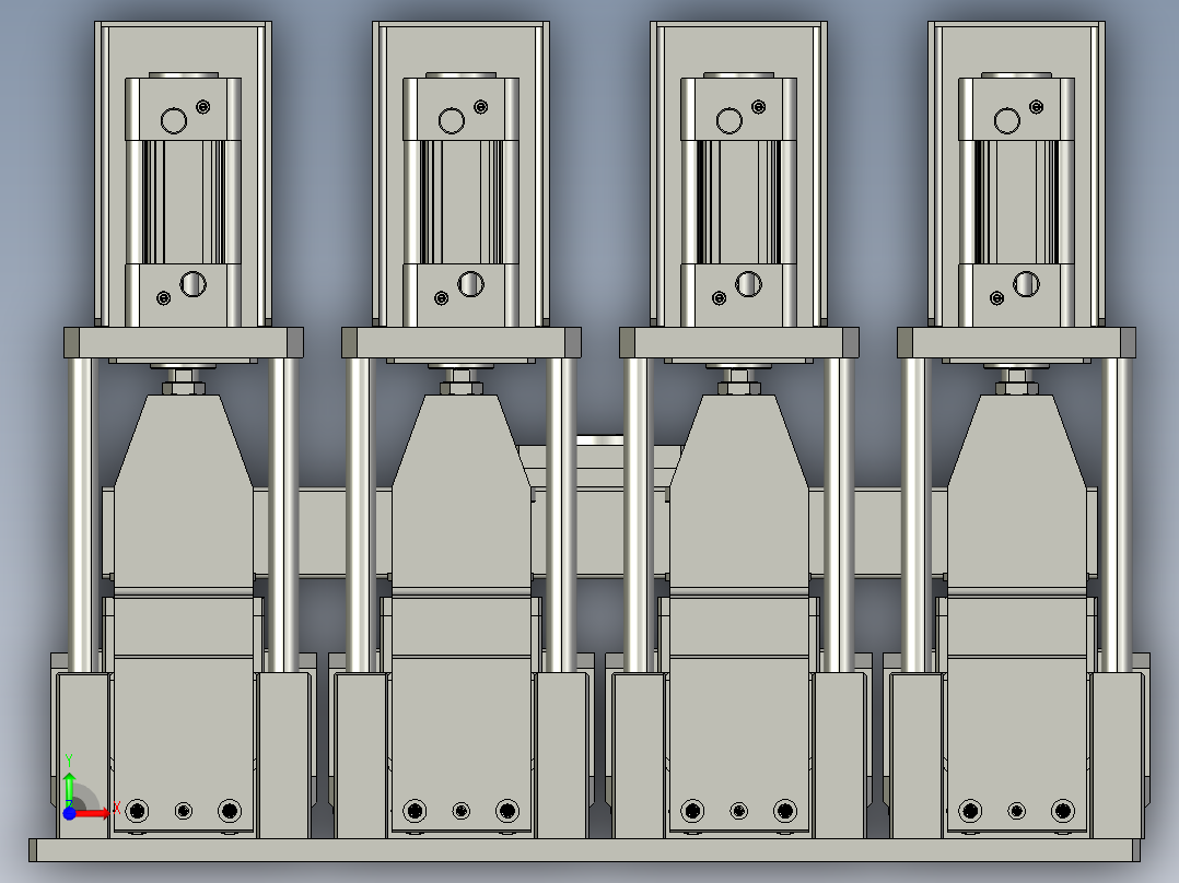 阀体气密性检测装置前视图