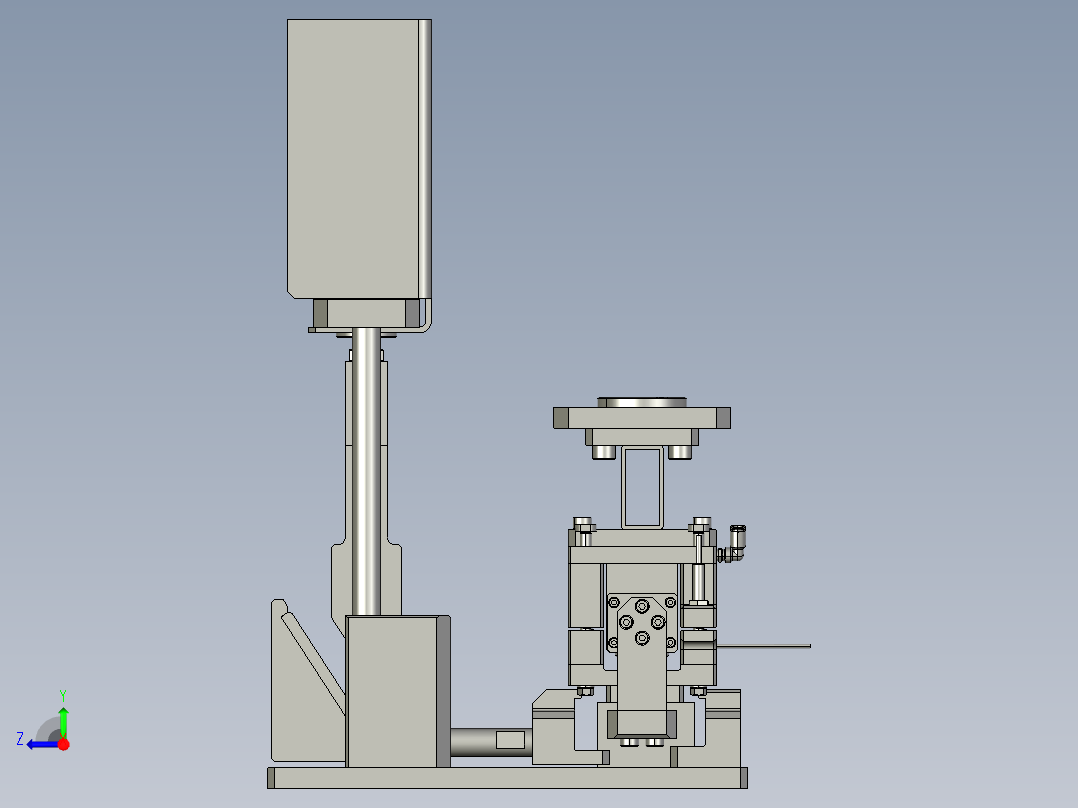 阀体气密性检测装置右视图