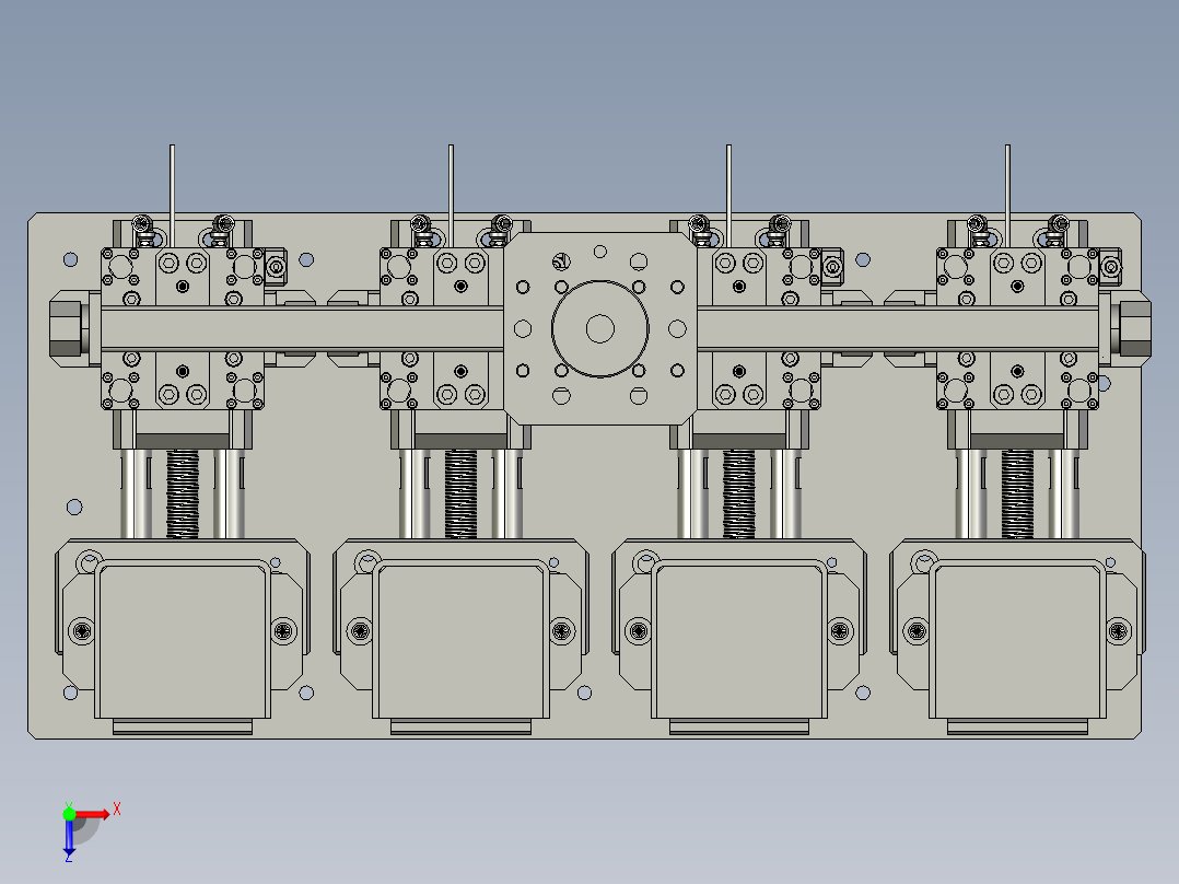 阀体气密性检测装置俯视图