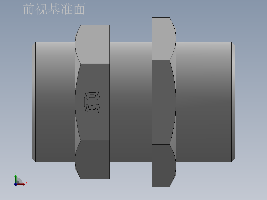 直通隔板接头、6C-45LN前视图