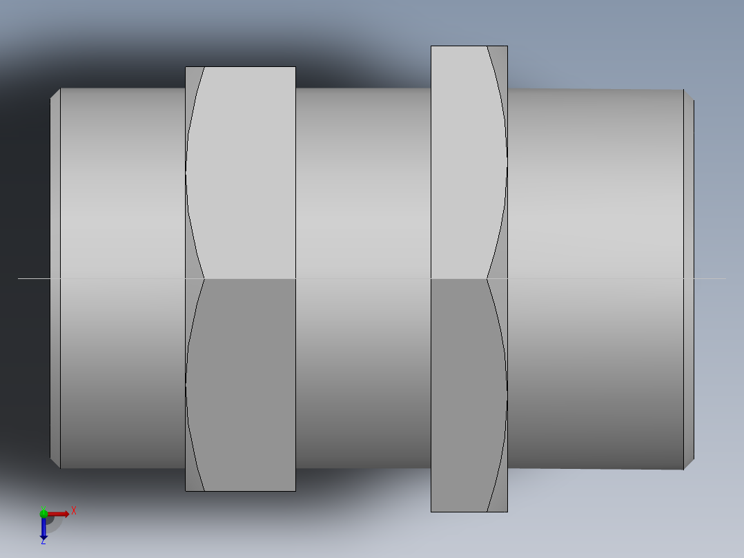 直通隔板接头、6C-45LN俯视图