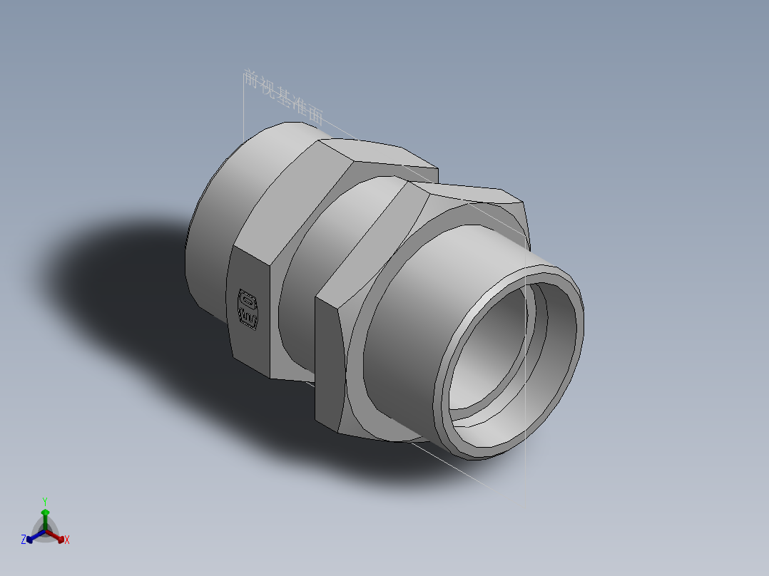 直通隔板接头、6C-45LN正等轴测图