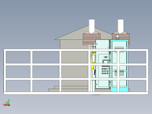 高压变压站三维模型设计后视缩略图
