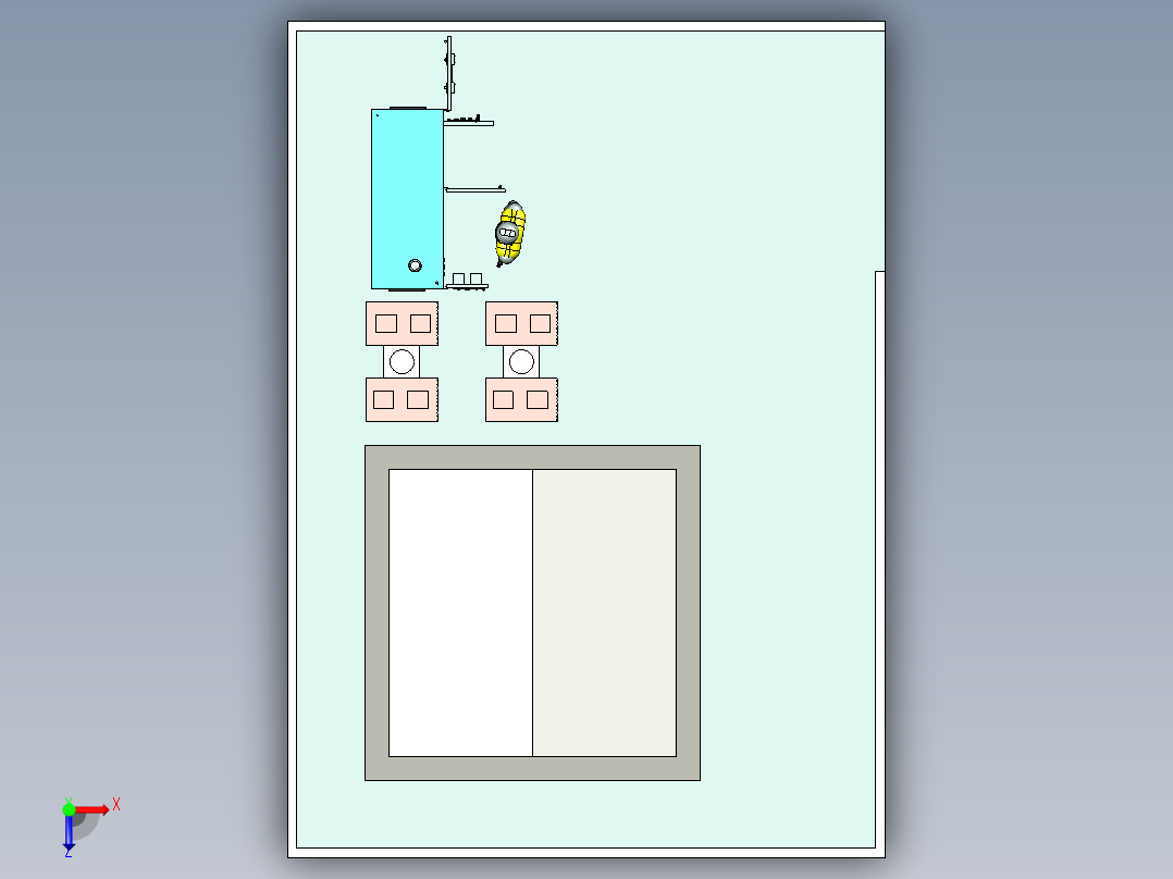 高压变压站三维模型设计俯视图