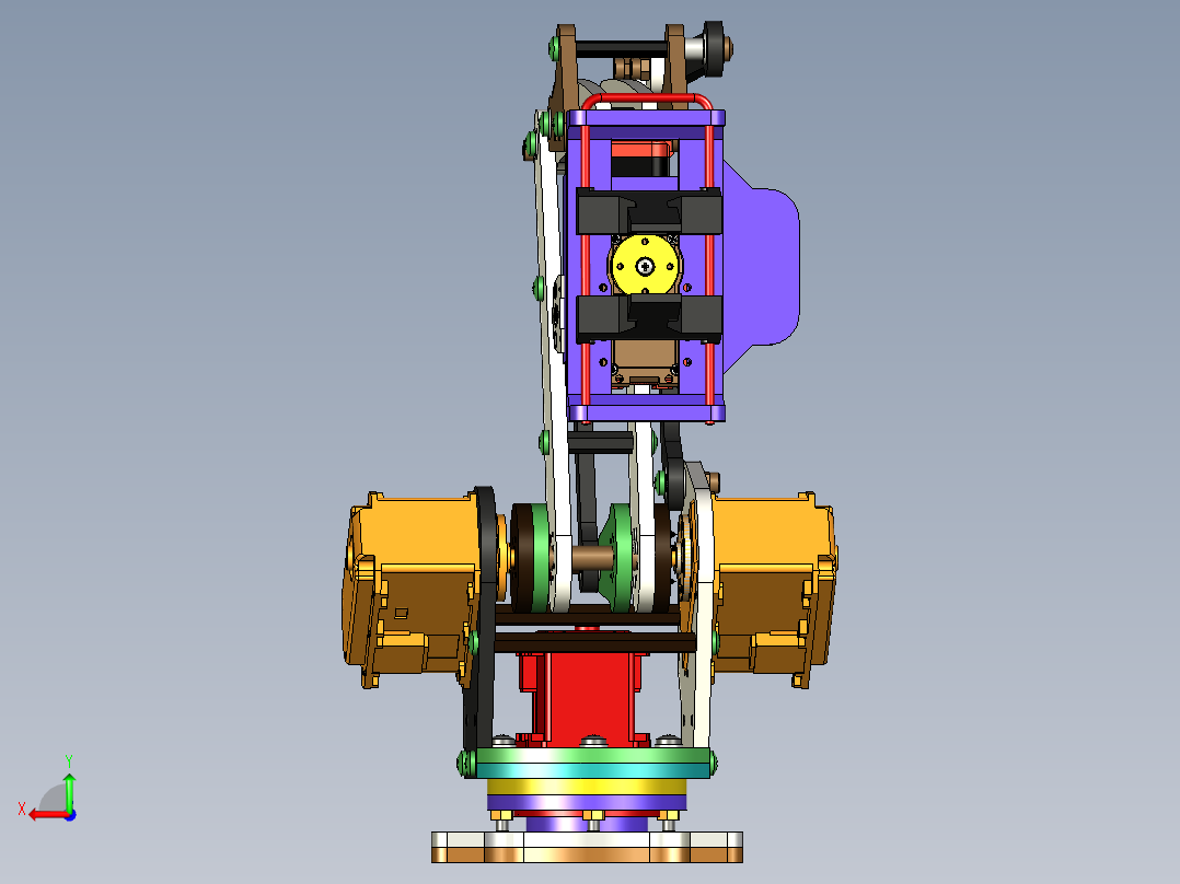 工业机械臂后视图