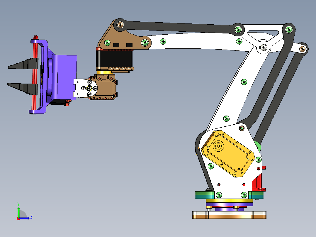 工业机械臂左视图