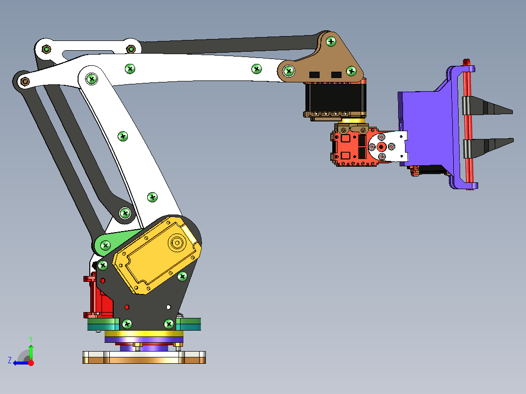 工业机械臂右视图