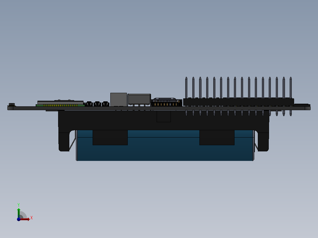 电池仓、电池(72)前视图