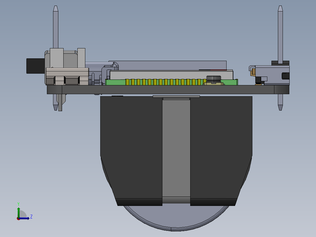 电池仓、电池(72)左视图