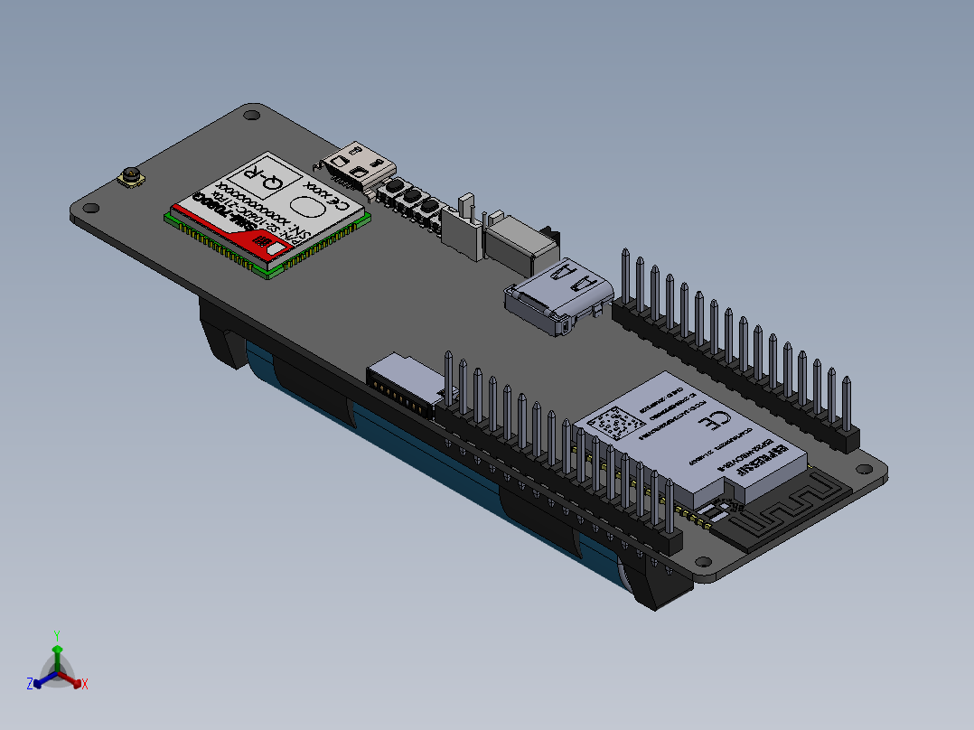 电池仓、电池(72)正等轴测图