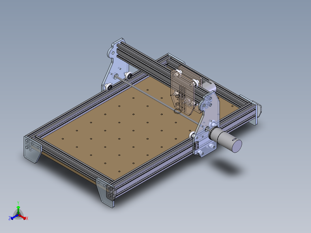 DIY CNC laser engraver正等轴测图