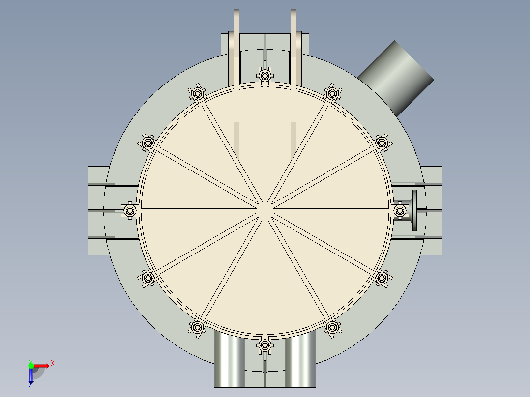 A3003638-蔬菜蒸汽混合汤加热器俯视图
