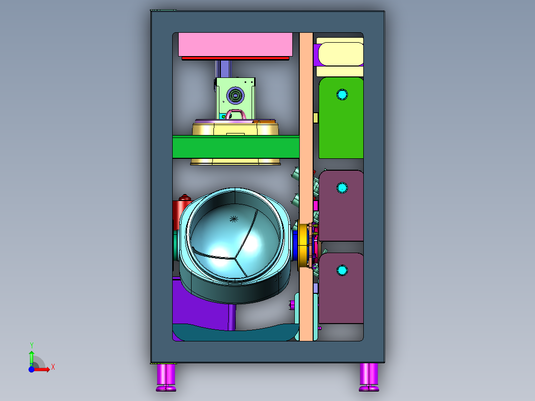 食材投放装置及炒菜设备前视图