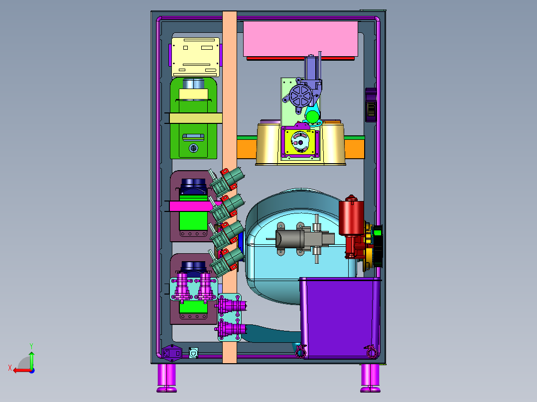食材投放装置及炒菜设备后视图