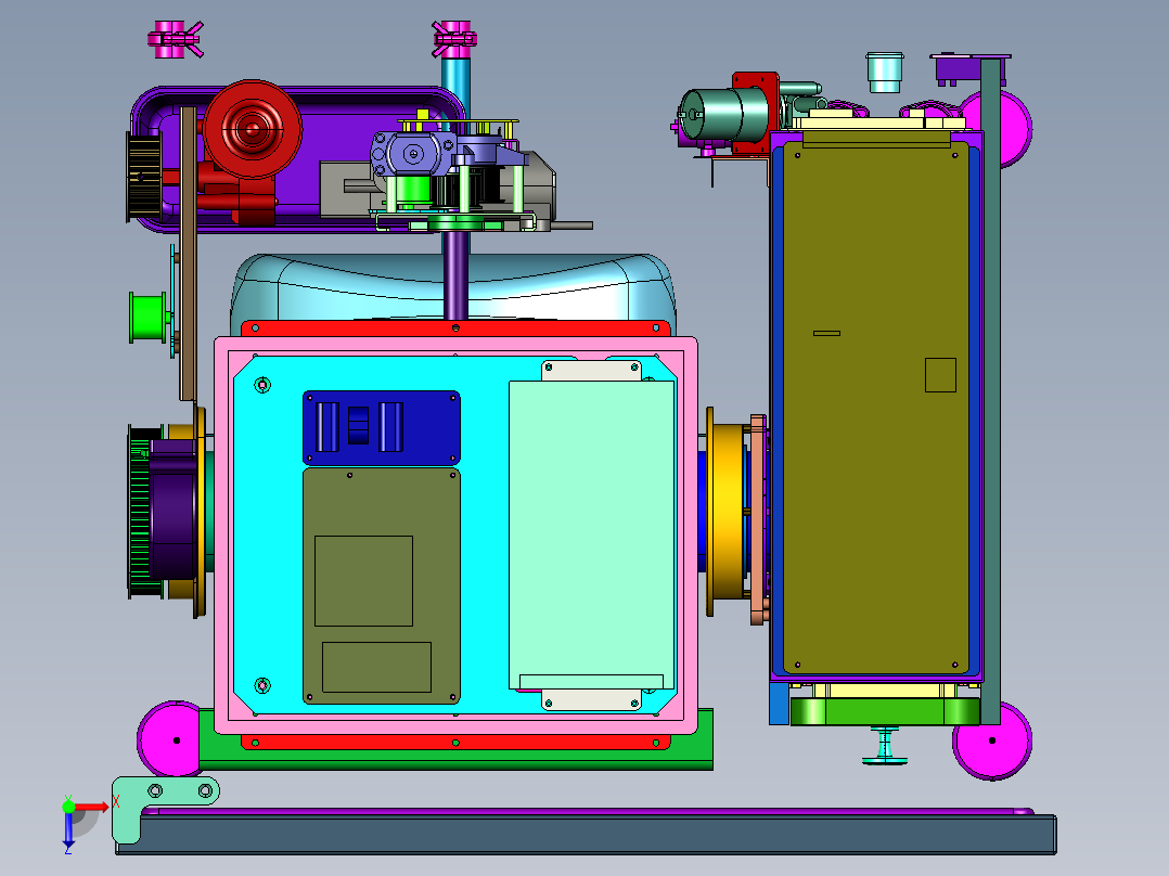 食材投放装置及炒菜设备俯视图