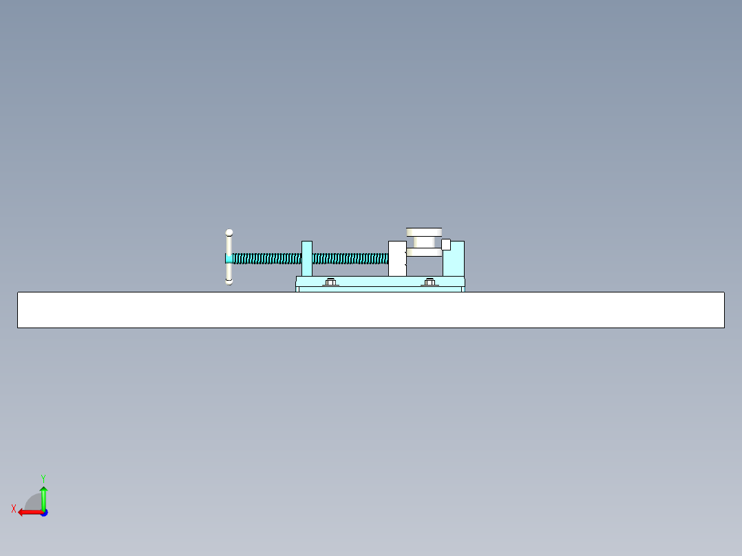 平口虎钳后视图