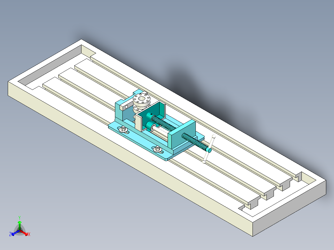 平口虎钳正等轴测图