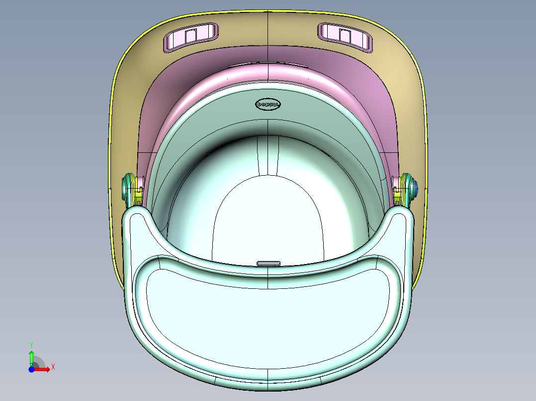 婴儿增高坐垫前视图