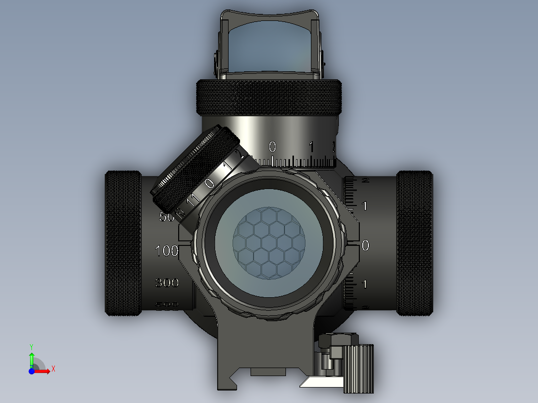 手枪左轮冲锋枪老式狙击步枪设计3D图纸perun-b1s-sniper STP前视图