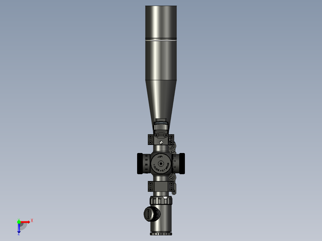 手枪左轮冲锋枪老式狙击步枪设计3D图纸perun-b1s-sniper STP俯视图