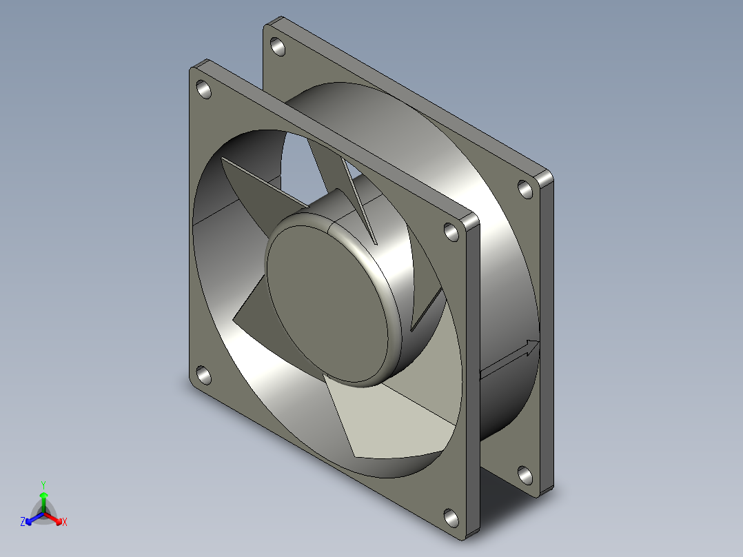 风扇 80x80xmm主视图
