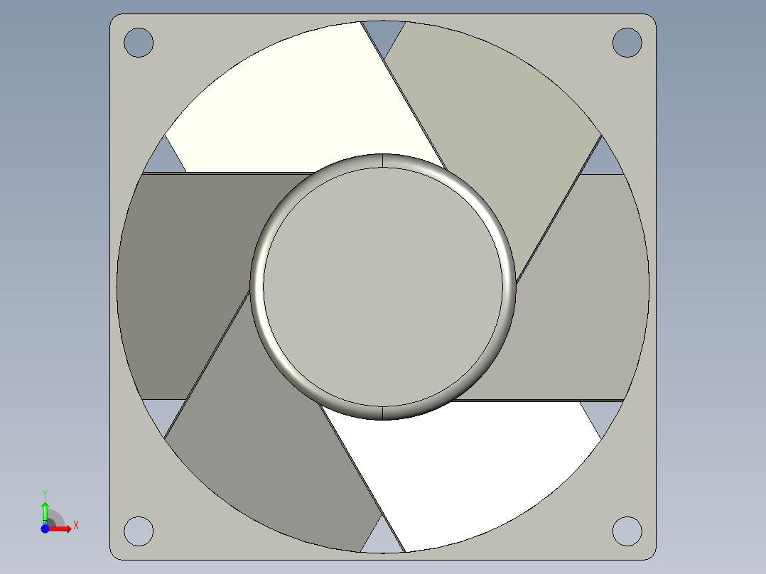 风扇 80x80xmm前视图
