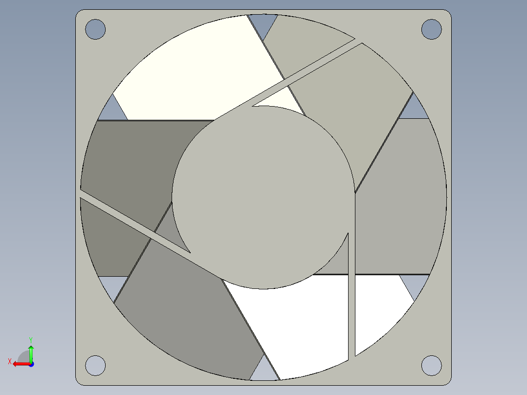 风扇 80x80xmm后视图