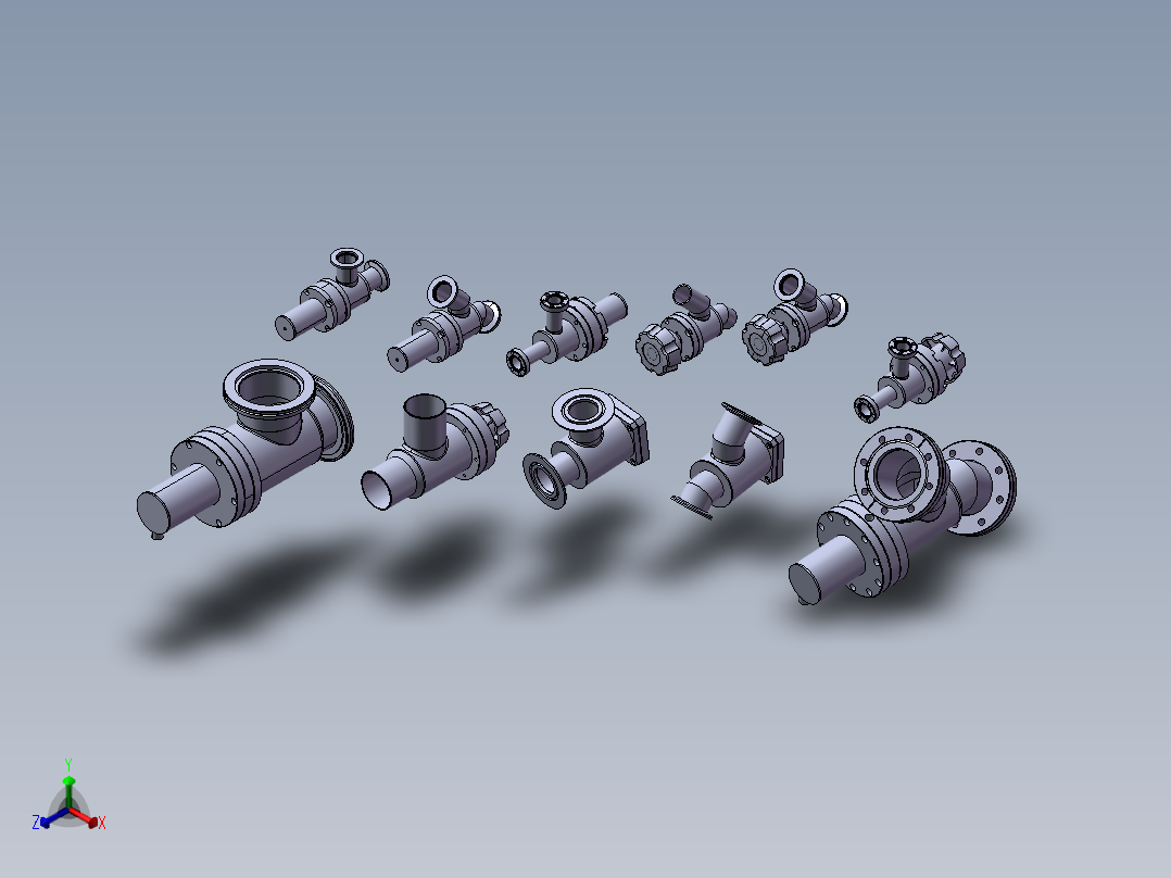 11款ESV-S05000高压角阀模型正等轴测图