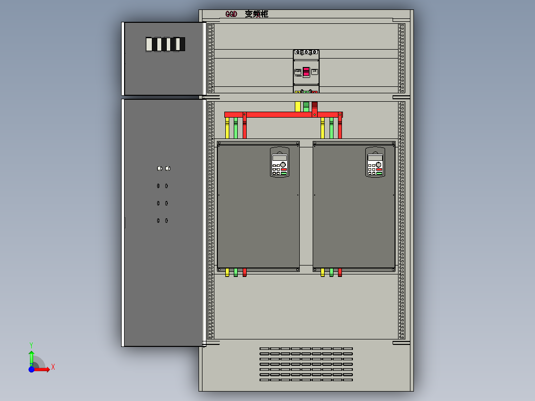 2x75KW变频柜前视图