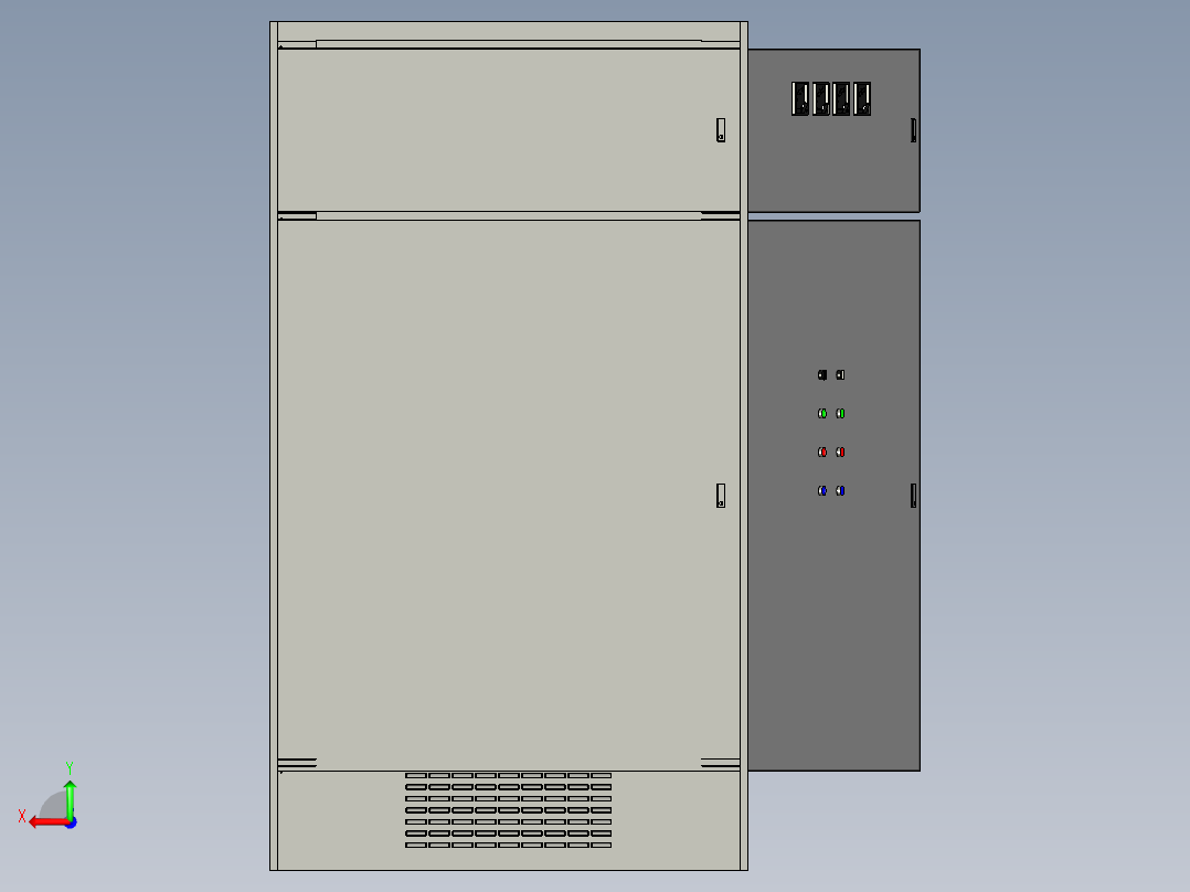 2x75KW变频柜后视图
