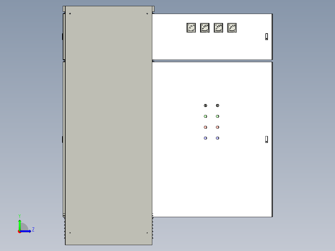 2x75KW变频柜左视图