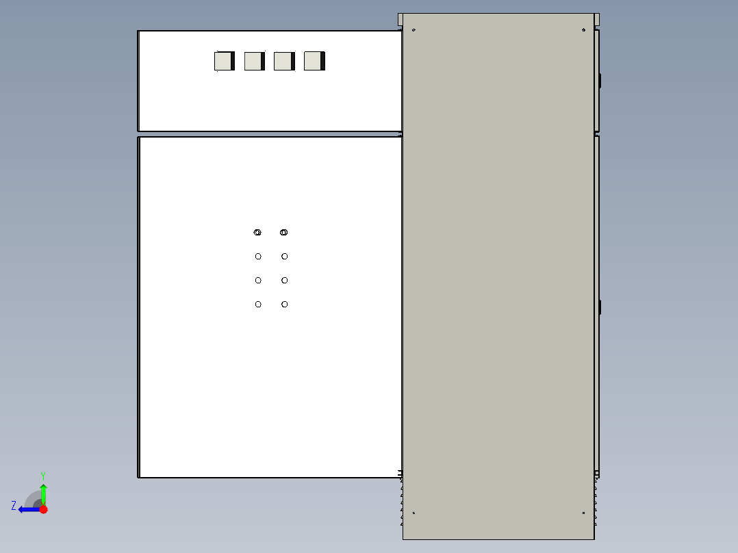 2x75KW变频柜右视图