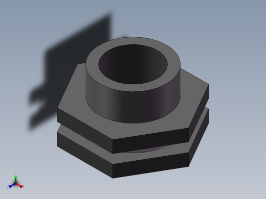 Tank Connector DN25 PN10 U-PVC正等轴测缩略图