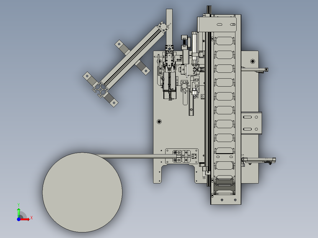 安装平台前视图