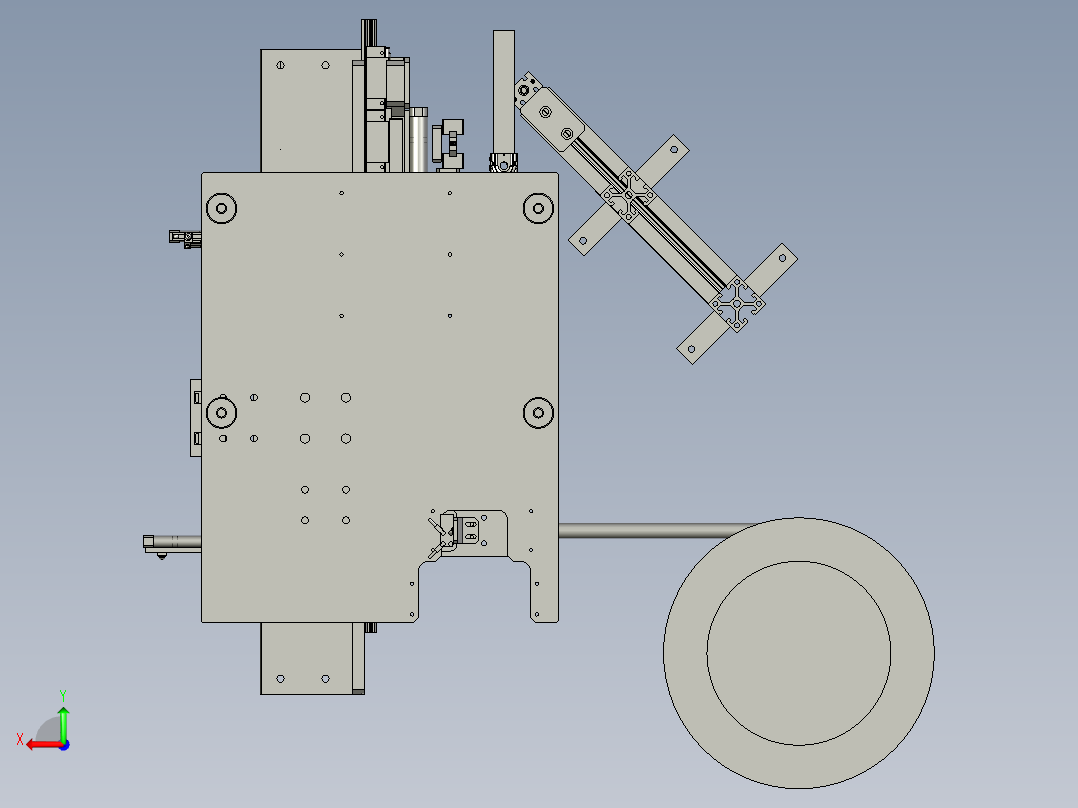 安装平台后视图