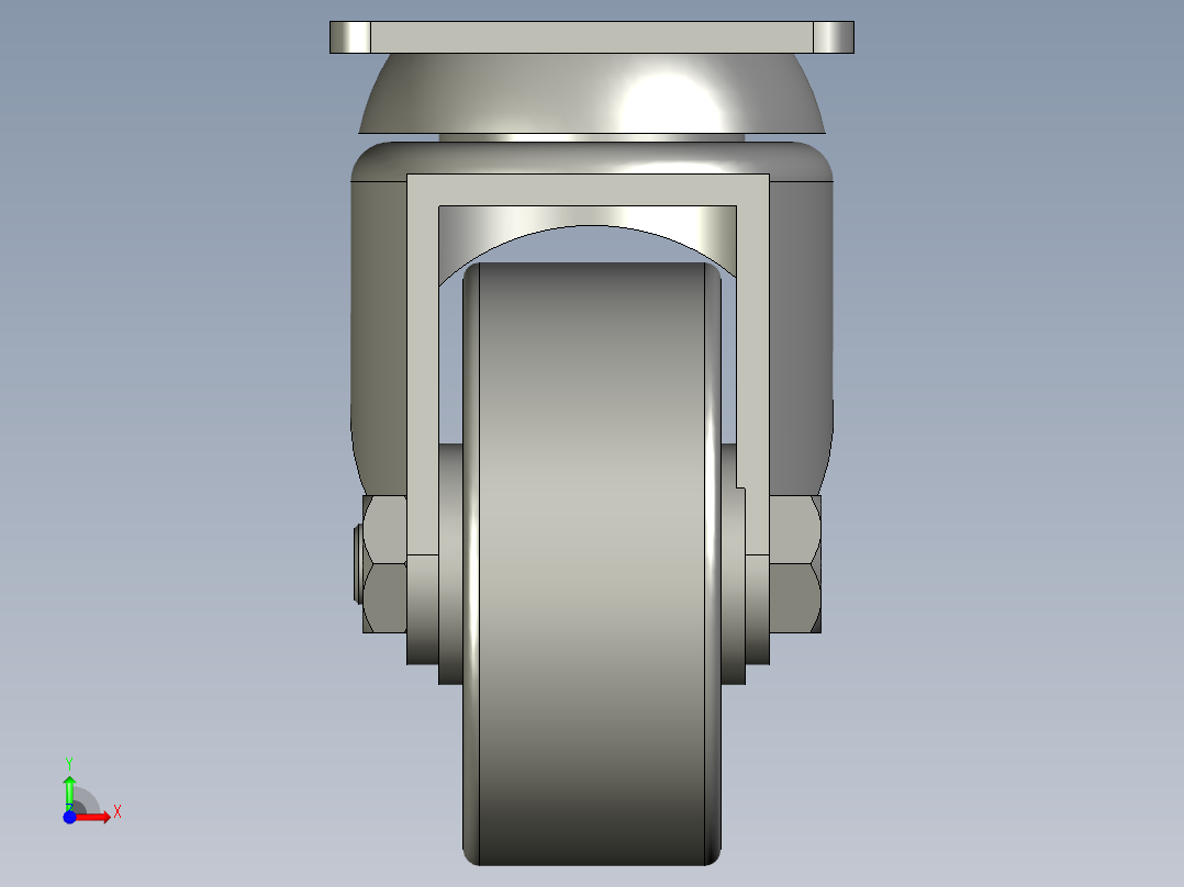 CKN11-D75-LJ-YM-WDJ-20脚轮前视图