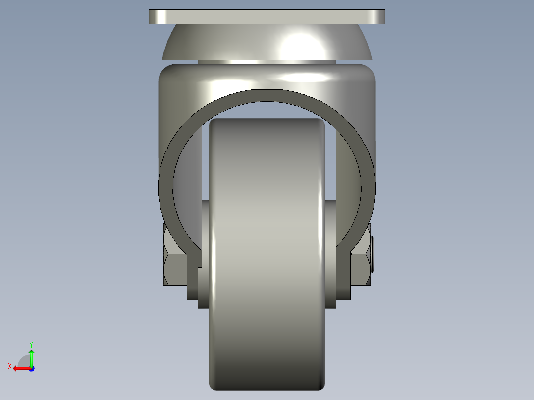 CKN11-D75-LJ-YM-WDJ-20脚轮后视图