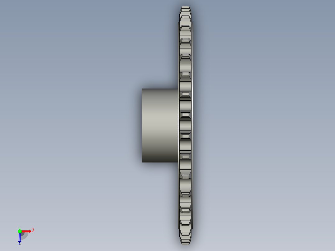 从动链轮BBB俯视图