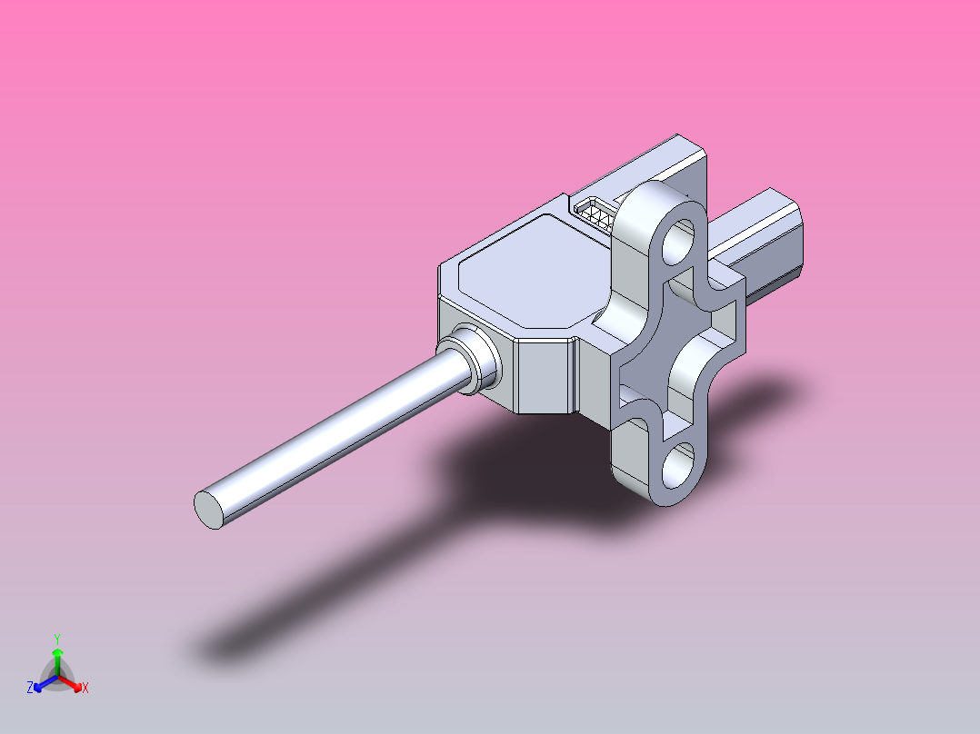 槽型传感器开关传感器ZJF32-675-N正等轴测图