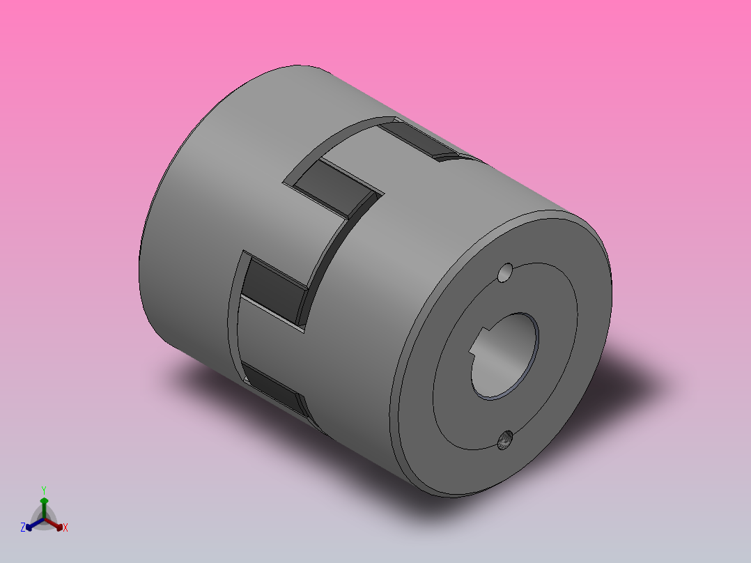 锥套式星形弹性联轴器_WF-24-98Sh-A-1008-TB1-φ16-TB2-φ16正等轴测图