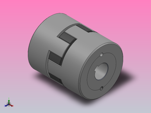 锥套式星形弹性联轴器_WF-24-98Sh-A-1008-TB1-φ16-TB2-φ16正等轴测缩略图